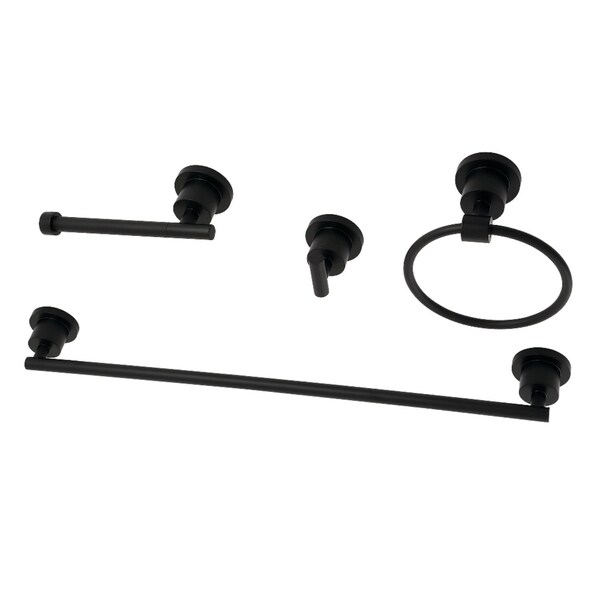 BAK8211478MB Concord 4-Piece Bathroom Accessory Set, Matte Black